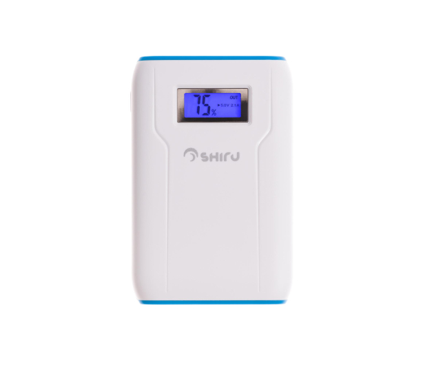 SHIRU Power Bank 10000mAh LCD biały - 320301 - zdjęcie 3